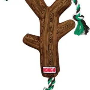 KONG FetchStix med rep i storlek M – slitstark apport- och dragleksak för hund